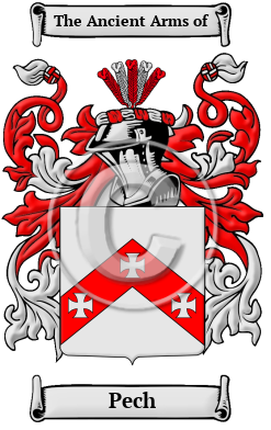 Pech Family Crest/Coat of Arms