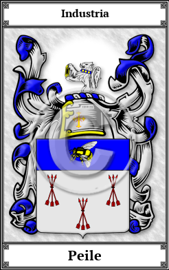 Peile Family Crest Download (JPG)  Book Plated - 150 DPI