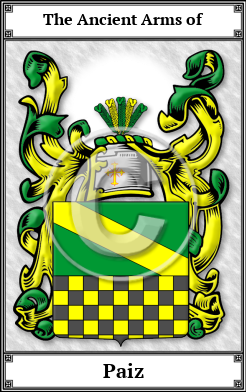 Paiz Family Crest Download (JPG)  Book Plated - 150 DPI
