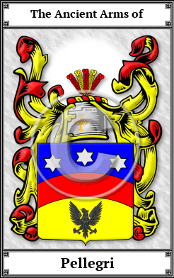 Pellegri Family Crest Download (JPG)  Book Plated - 150 DPI