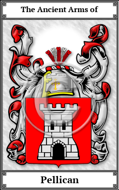 Pellican Family Crest Download (JPG) Book Plated - 600 DPI