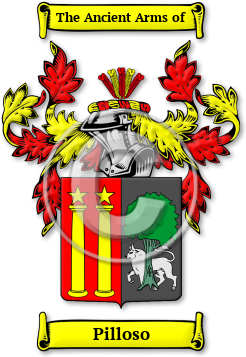 Pilloso Family Crest Download (jpg) Legacy Series - 150 DPI