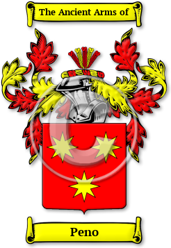 Peno Family Crest Download (jpg) Legacy Series - 150 DPI