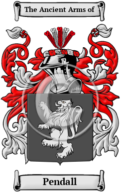 Pendall Family Crest/Coat of Arms
