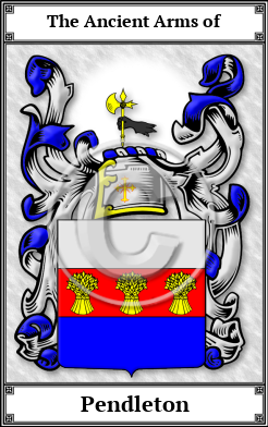Pendleton Family Crest Download (JPG) Book Plated - 600 DPI