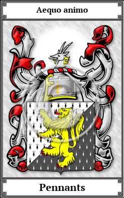 Pennants Family Crest Download (JPG) Book Plated - 600 DPI