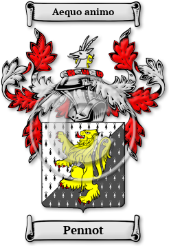 Pennot Family Crest Download (jpg) Legacy Series - 150 DPI