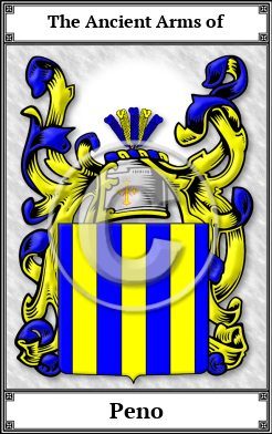 Peno Family Crest Download (JPG)  Book Plated - 150 DPI