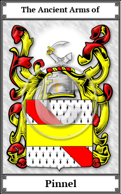 Pinnel Family Crest Download (JPG)  Book Plated - 150 DPI