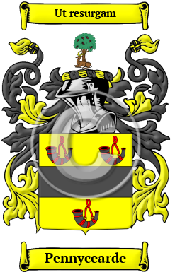 Pennycearde Family Crest/Coat of Arms