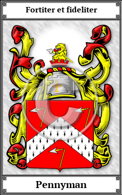 Pennyman Family Crest Download (JPG)  Book Plated - 150 DPI