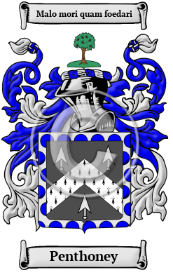 Penthoney Family Crest/Coat of Arms
