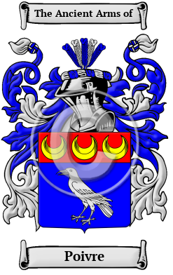 Poivre Family Crest Download (JPG) Heritage Series - 600 DPI