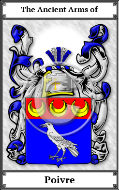 Poivre Family Crest Download (JPG)  Book Plated - 150 DPI