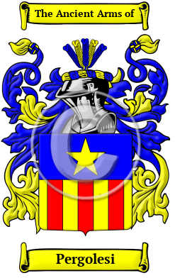 Pergolesi Family Crest/Coat of Arms