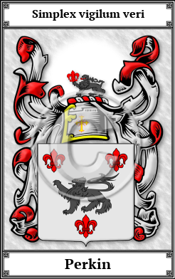 Perkin Family Crest Download (JPG)  Book Plated - 150 DPI