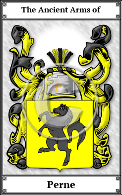Perne Family Crest Download (JPG)  Book Plated - 150 DPI
