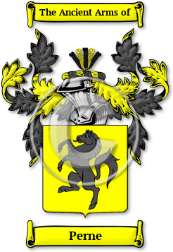 Perne Family Crest Download (jpg) Legacy Series - 150 DPI