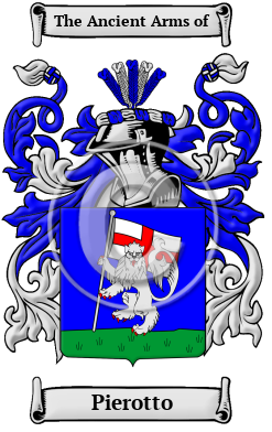 Pierotto Family Crest/Coat of Arms