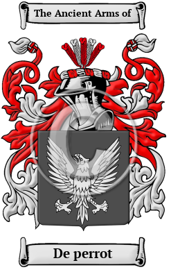 De perrot Family Crest Download (JPG) Heritage Series - 300 DPI