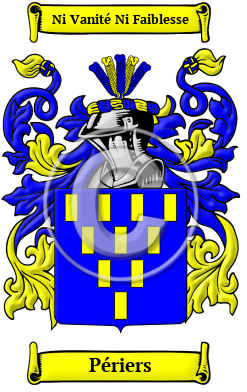 Périers Family Crest/Coat of Arms