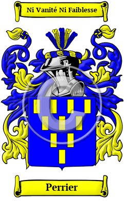 Perrier Family Crest/Coat of Arms