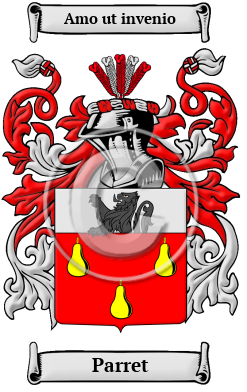 Parret Family Crest/Coat of Arms