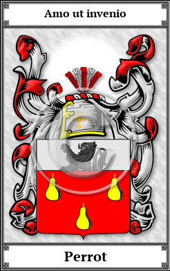 Perrot Family Crest Download (JPG)  Book Plated - 150 DPI