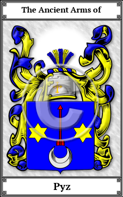 Pyz Family Crest Download (JPG) Book Plated - 600 DPI