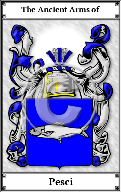 Pesci Family Crest Download (JPG)  Book Plated - 150 DPI