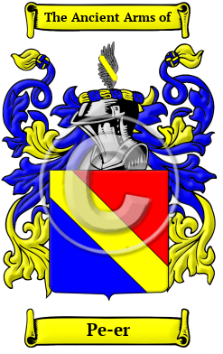 Pe-er Family Crest Download (JPG) Heritage Series - 300 DPI