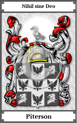 Piterson Family Crest Download (JPG)  Book Plated - 150 DPI