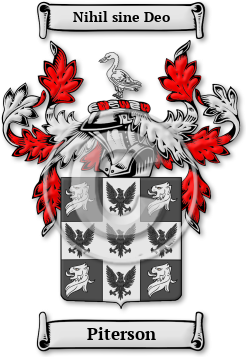 Piterson Family Crest Download (jpg) Legacy Series - 150 DPI