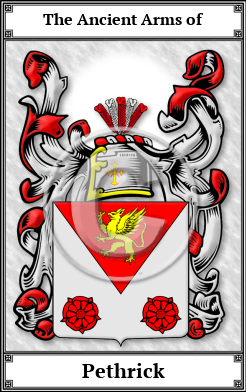 Pethrick Family Crest Download (JPG) Book Plated - 600 DPI