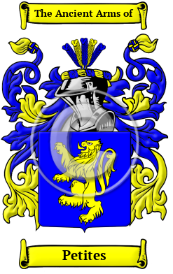 Petites Family Crest/Coat of Arms