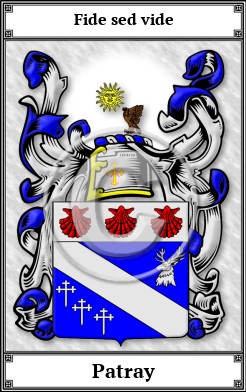Patray Family Crest Download (JPG)  Book Plated - 150 DPI