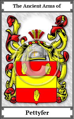 Pettyfer Family Crest Download (JPG)  Book Plated - 150 DPI
