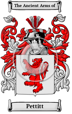 Pettitt Family Crest/Coat of Arms