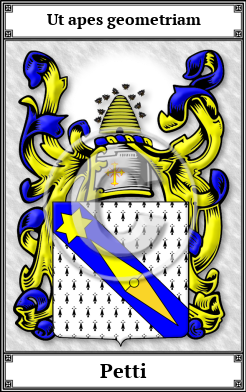 Petti Family Crest Download (JPG)  Book Plated - 150 DPI
