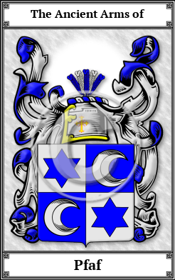 Pfaf Family Crest Download (JPG)  Book Plated - 150 DPI