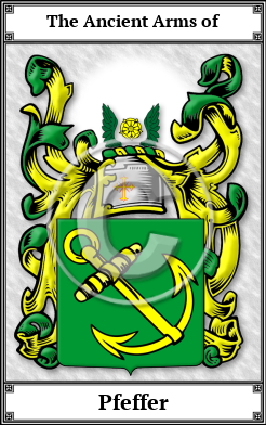 Pfeffer Family Crest Download (JPG)  Book Plated - 150 DPI