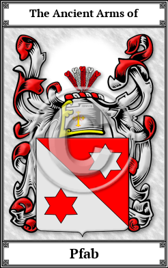 Pfab Family Crest Download (JPG) Book Plated - 600 DPI