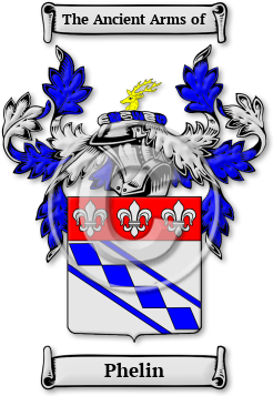 Phelin Family Crest Download (jpg) Legacy Series - 150 DPI