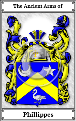 Phillippes Family Crest Download (JPG)  Book Plated - 150 DPI
