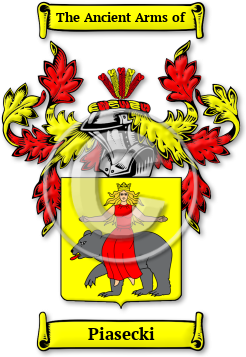 Piasecki Family Crest Download (jpg) Legacy Series - 150 DPI
