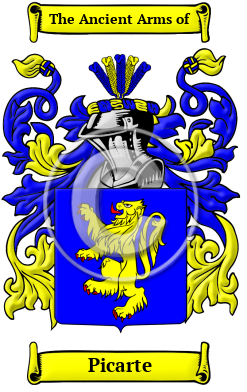 Picarte Family Crest/Coat of Arms