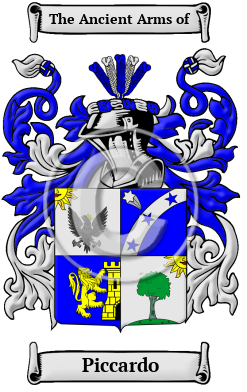 Piccardo Family Crest/Coat of Arms