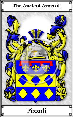 Pizzoli Family Crest Download (JPG)  Book Plated - 150 DPI