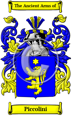 Piccolini Family Crest Download (JPG) Heritage Series - 300 DPI
