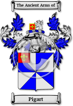 Pigart Family Crest Download (jpg) Legacy Series - 150 DPI